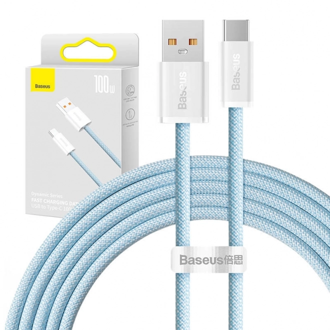 Baseus dinamikus sorozat USB-C kábel, 100W, 2m, kék