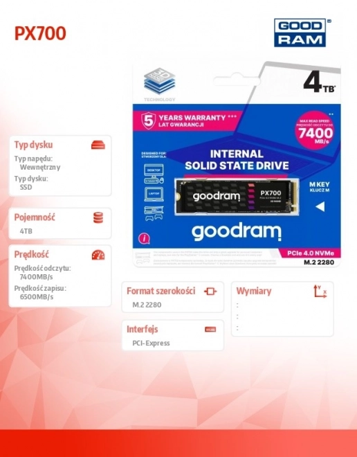 Goodram SSD PX700 4TB