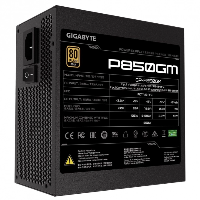 850W PFC 120mm Hidraulikus Ventilátorral ATX Tápegység