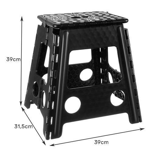 Összecsukható szék fekete-fehér 39 cm