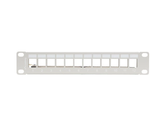 Lanberg patch panel 12 port 10" keystone moduláris szürke