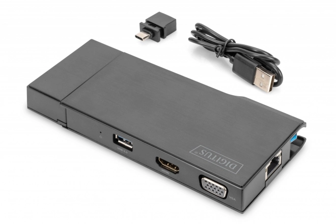 7-portos asztali USB állomás 4K és VGA funkcióval laptophoz