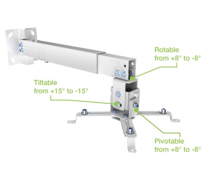 Fali-mennyezeti projektor tartó, 43-65cm, 20kg
