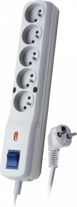 Túlfeszültségvédő LV-530W, 1 aljzat, 5,0 m, szürke