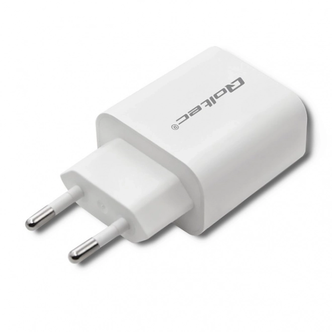 Hálózati töltő 18W USB-C PD, USB QC 3.0 fehér