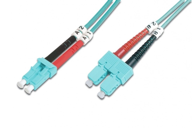 Optikai patch kábel LC-SC MM 50/125 OM3 duplex LSOH 2m