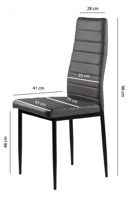 4 db Szék Szett Nappaliba és Étkezőbe Eco-Bőrrel