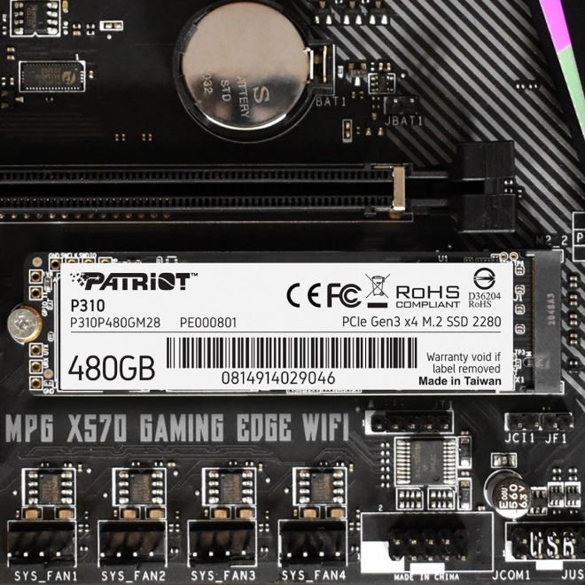 Patriot SSD merevlemez 480GB M.2 2280 PCIe NVMe