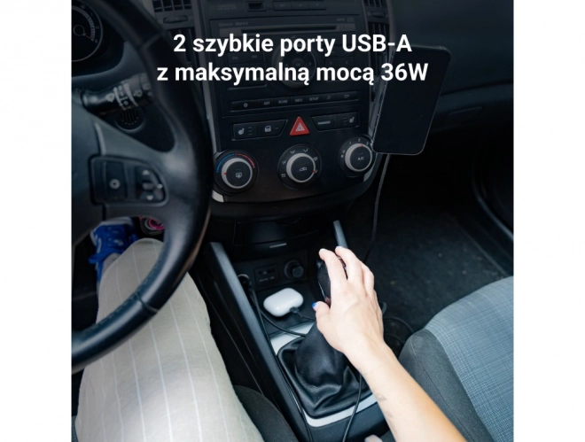 Autós töltő Green Cell PowerRide Nano 36W