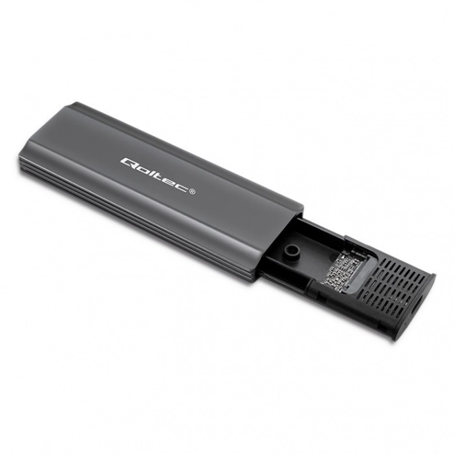 Qoltec hordozható M.2 SSD külső ház - akár 2TB, USB-C, SATA és NVMe támogatás