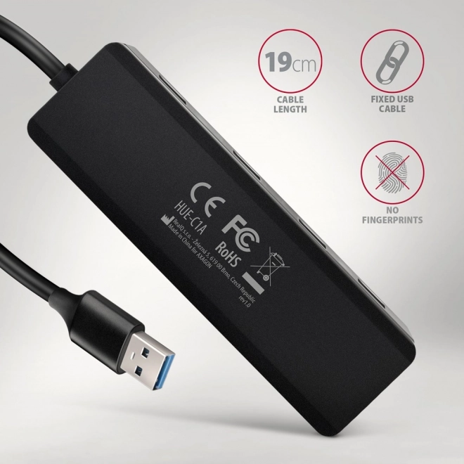 Axagon 4 portos utazó USB hub 5 Gbps