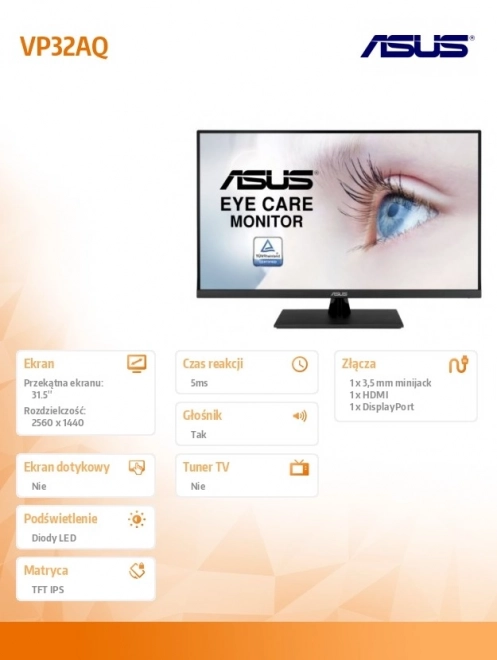 Asus 31,5 hüvelykes monitor