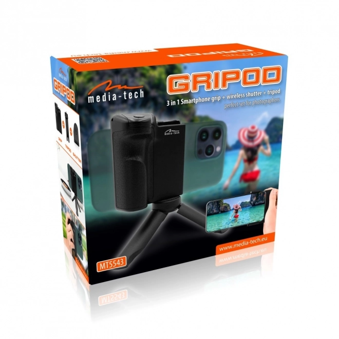 Gripod - multifunkciós okostelefon-tartó Bluetooth távirányítóval
