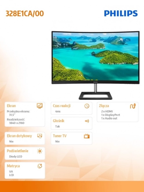 Hajlított VA 4K monitor 32 hüvelyk
