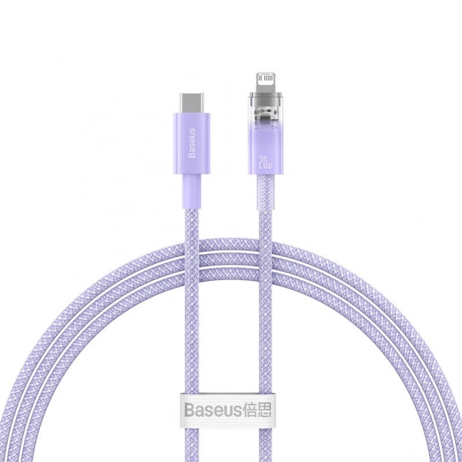 Baseus USB-C Lightning gyors töltő kábel 1m lila