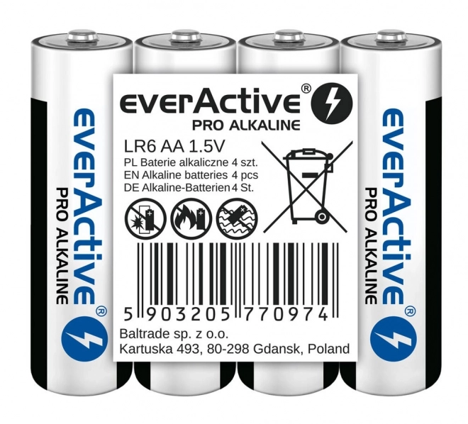 EverActive alkáli AA ceruzaelemek - 4 darab