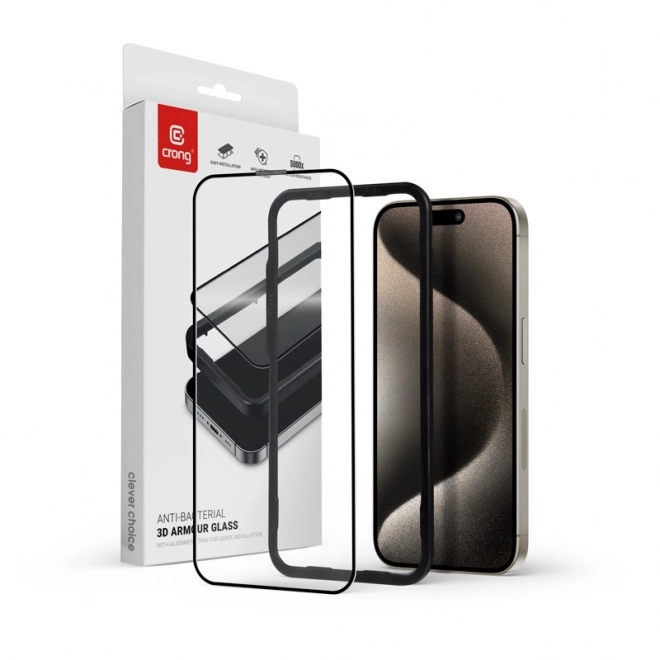 Szkło hartowane teljes képernyővédő az iPhone 15 Pro Max készülékhez
