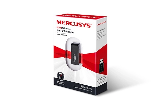 Mini WiFi adapter Mercusys MW300UM USB 2.0 N300 sebességgel