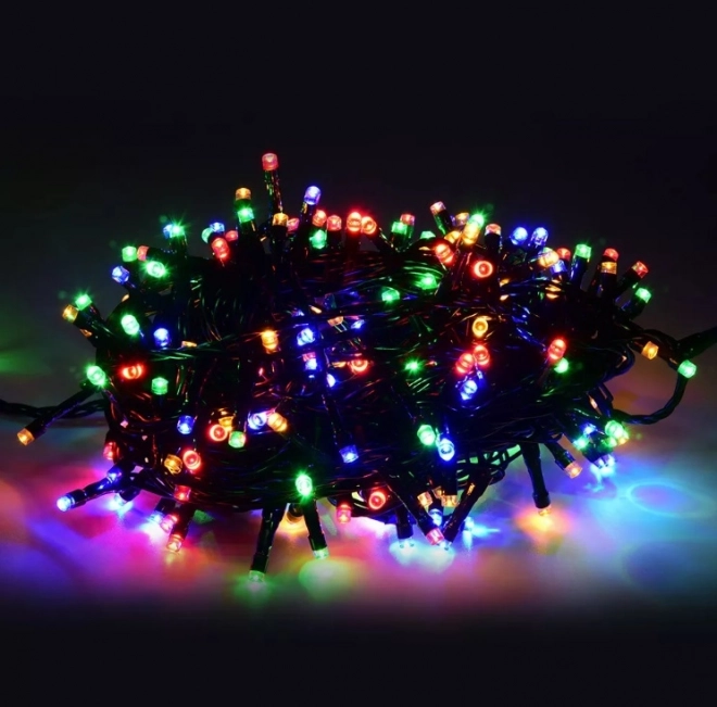 LED fényfüzér 10m 100 LED hideg fehér 8 világítási mód – Színes