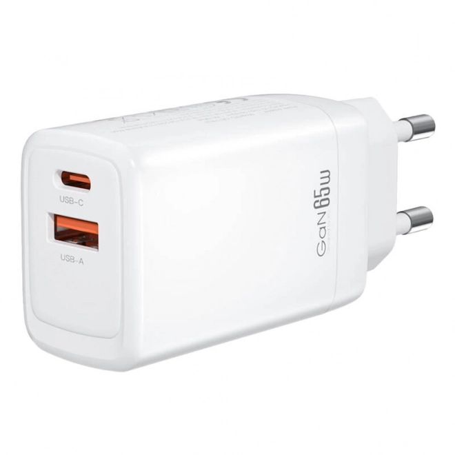 Fali töltő 65W USB-C és USB-A csatlakozóval