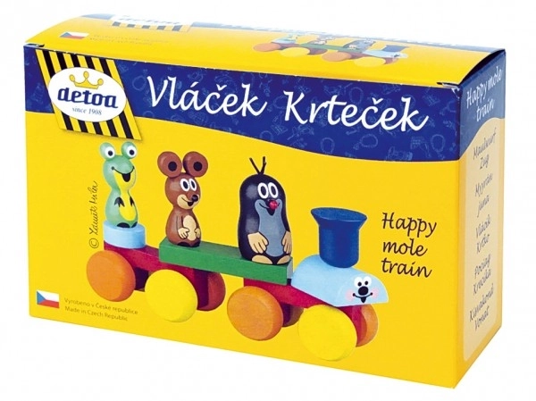 Krtek vonat fa játék