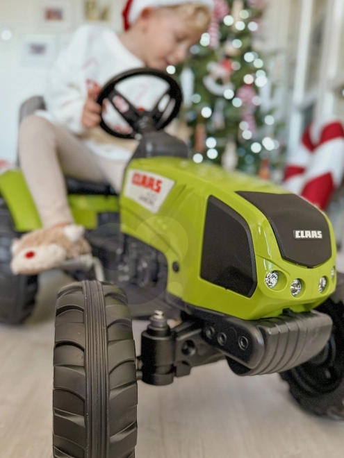 FALK Traktor pedálos Claas Arion 430 utánfutóval