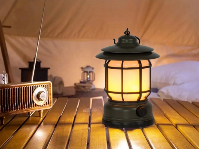 Kemping lámpa újratölthető USB LED