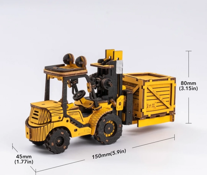 Robotime fa 3D puzzle targoncával