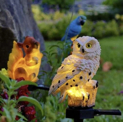 Solar kerti lámpa bagoly formában Gardlov
