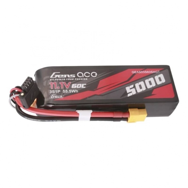 Gens ace G-Tech 5000mAh 11,1V 60C rövid Lipo akkumulátor XT60 csatlakozóval