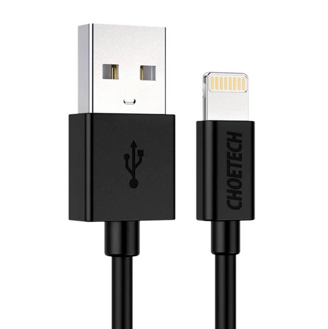 Gyors töltésű USB Lightning kábel - Choetech fekete