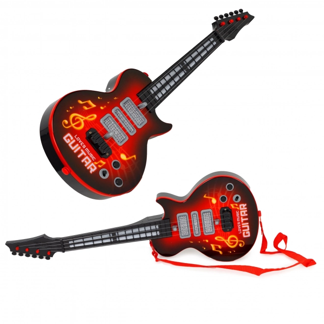 Gyerekeknek szóló rock gitár világítással és tanulási funkciókkal