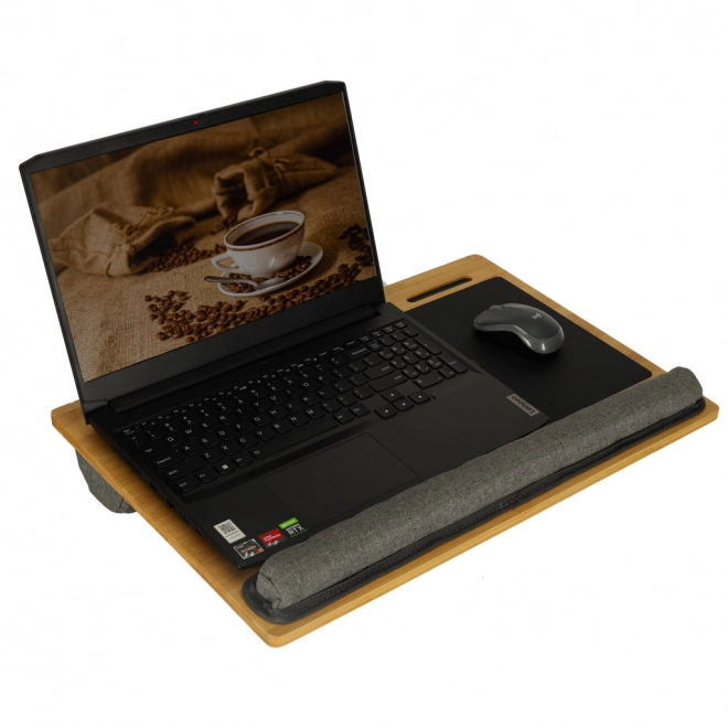 Fa laptoptartó asztal