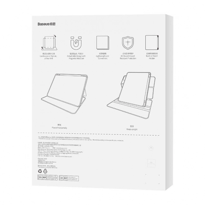 Baseus minimalist mágneses tok iPad 10,2" - Lila