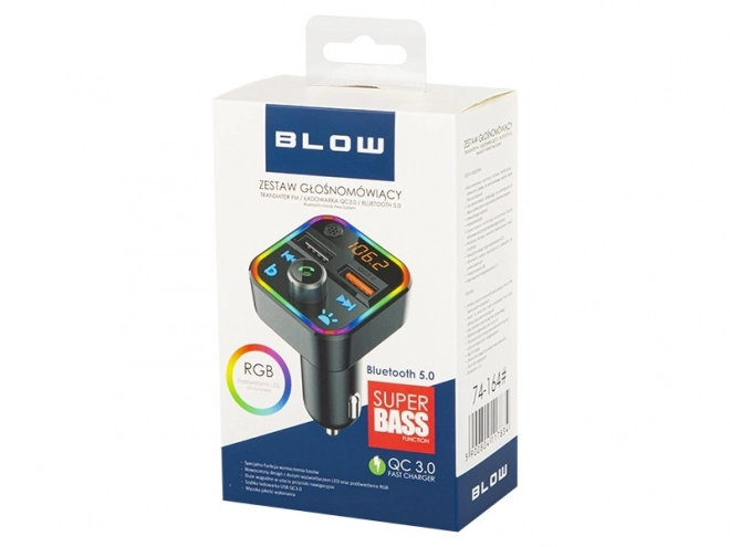 Fm bluetooth 5.1+qc3.0 blow rbg autós adóvevő