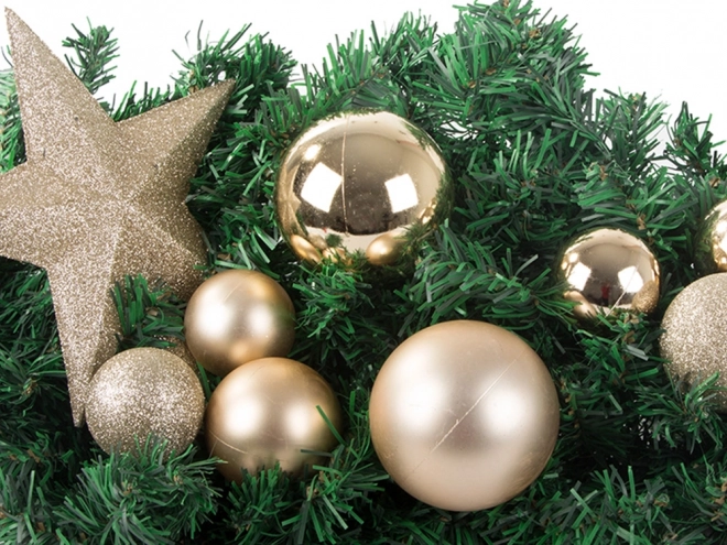Karácsonyi arany csillogó díszek