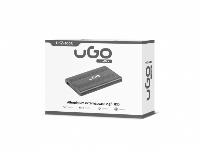 Ugo külső merevlemez ház 2,5'' SATA USB 2.0 alumínium