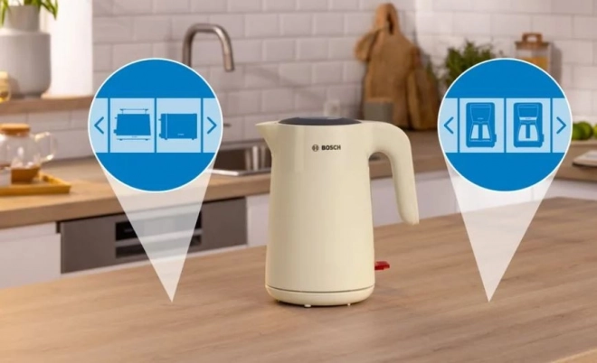 Bézs vízforraló Bosch MyMoment 1,7l