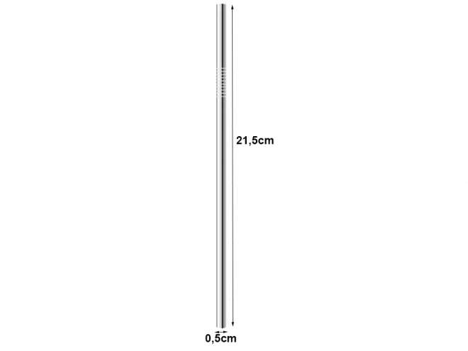 Fém szívószálak készlet - 8 db