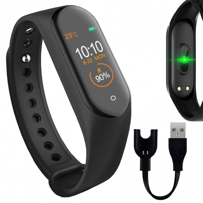 Sportos karkötő Smartwatch pulzusmérővel és lépésszámlálóval
