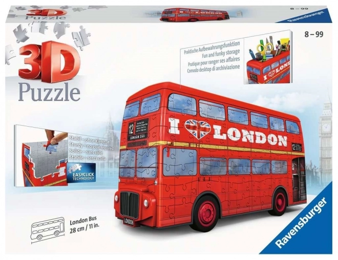 3D puzzle londoni doubledecker busz