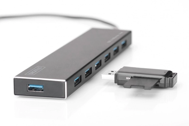 7 portos aktív USB 3.0 alumínium hub