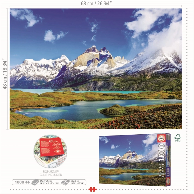 Educa puzzle Torres del Paine, Patagónia 1000 darabos