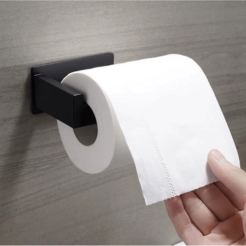 Loft stílusú fekete WC-papír tartó falra szerelhető