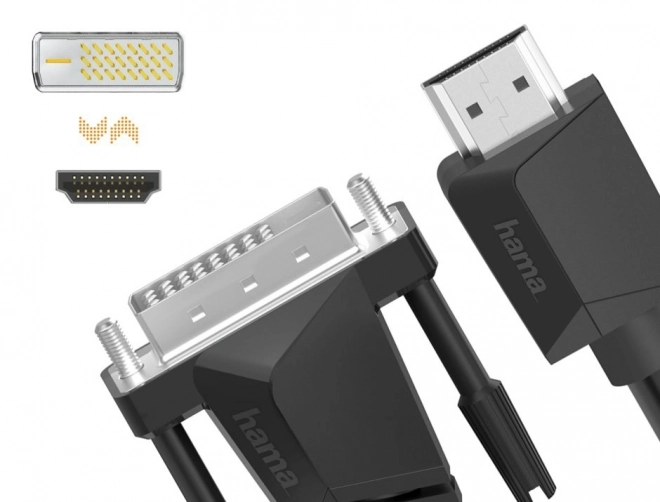 Hama 4K HDMI-DVI kábel 3m