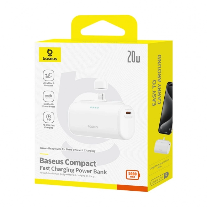 Fehér Baseus Compact 5000mAh Powerbank