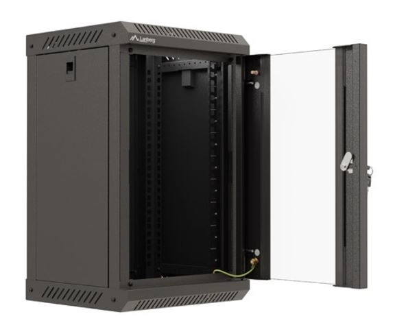 Fali rack szekrény 9U 300x300 fekete