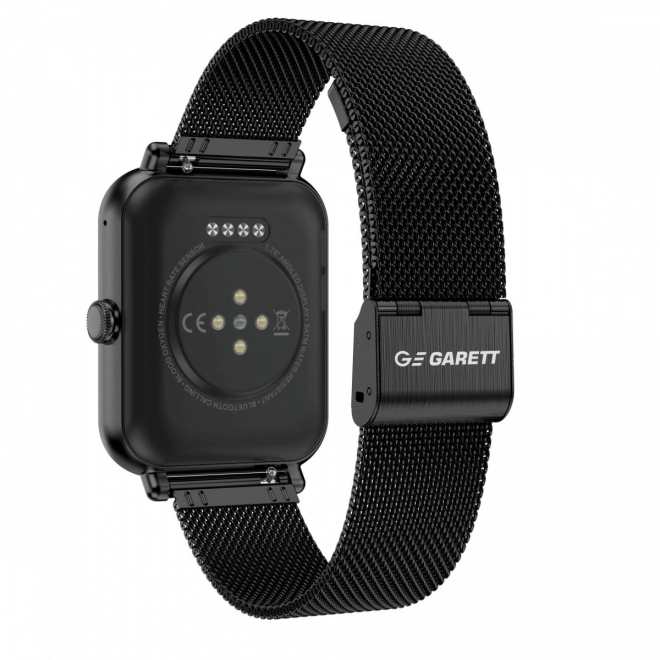 Smartwatch klasszikus fekete acél