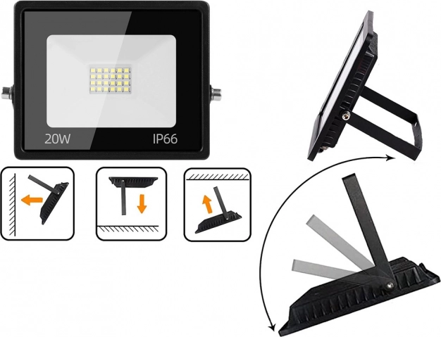 Kültéri LED reflektor 20W 6000K vízálló IP66