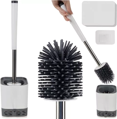 Ruhhy szilikon fürdőszobai kefe 23808 – fehér-szürke